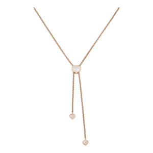 18K ROSE GOLD MOTHER OF PEARL AND DIAMOND NECKLACE