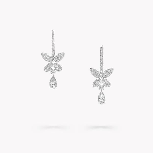 18K WHITE GOLD DIAMOND EARRING