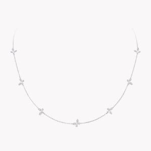 18K WHITE GOLD PAVE DIAMOND NECKLACE