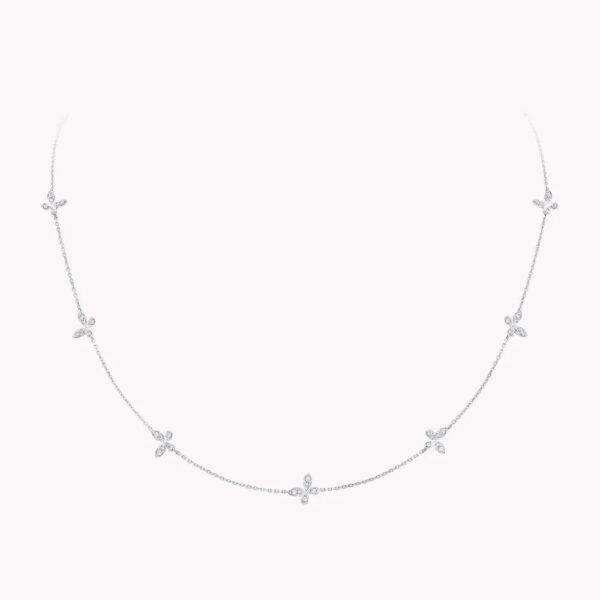 18K WHITE GOLD PAVE DIAMOND NECKLACE