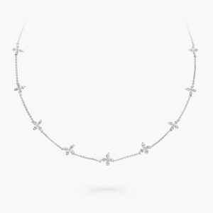 18K WHITE GOLD SOLITAIRE DIAMOND NECKLACE