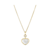 18K YELLOW GOLD MOTHER OF PEARL AND DIAMOND NECKLACE