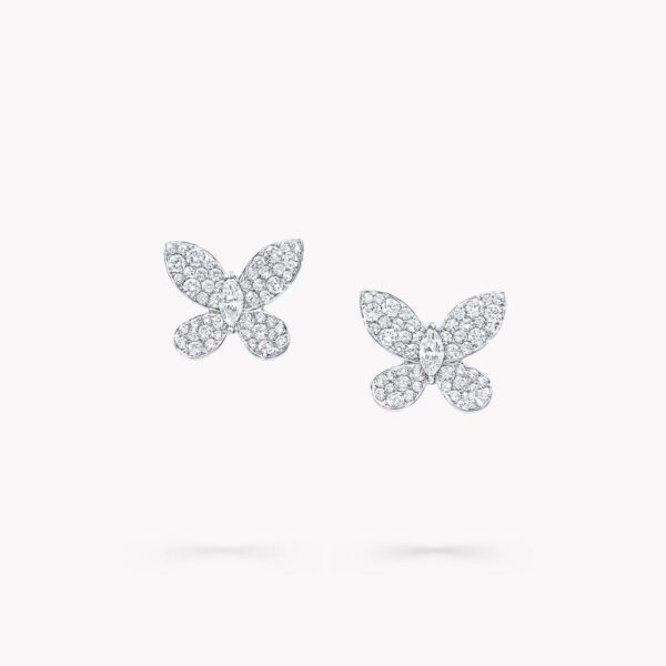 18K WHITE GOLD DIAMOND SMALL EARRING