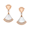 18K ROSE GOLD MOTHER OF PEARL AND DIAMOND EARRING