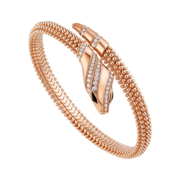 18K ROSE GOLD ONYX AND DIAMOND BRACELET