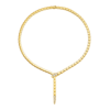 18K YELLOW GOLD DIAMOND THIN NECKLACE