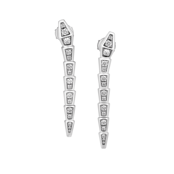 18K WHITE GOLD DIAMOND EARRING