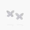 18K WHITE GOLD DIAMOND MEDIUM EARRING