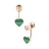 18K ROSE GOLD MALACHITE AND DIAMOND EARRING