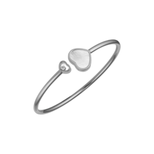 18 18K WHITE GOLD MOTHER OF PEARL AND DIAMOND BRACELET