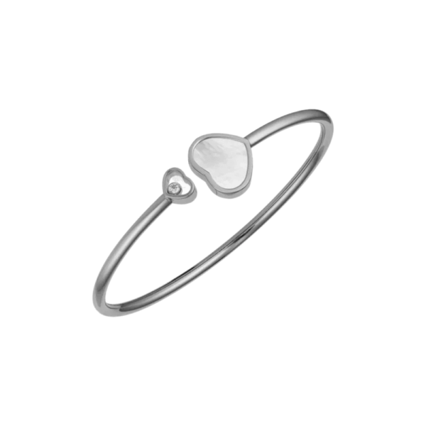 18K WHITE GOLD MOTHER OF PEARL AND DIAMOND BRACELET