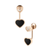 18K ROSE GOLD ONYX AND DIAMOND EARRING