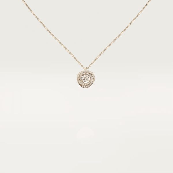 18K ROSE, WHITE AND YELLOW GOLD PAVE DIAMOND NECKLACE