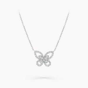 18K WHITE GOLD DIAMOND SMALL NECKLACE