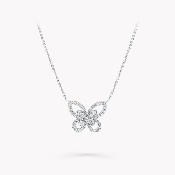 18K WHITE GOLD DIAMOND SMALL NECKLACE