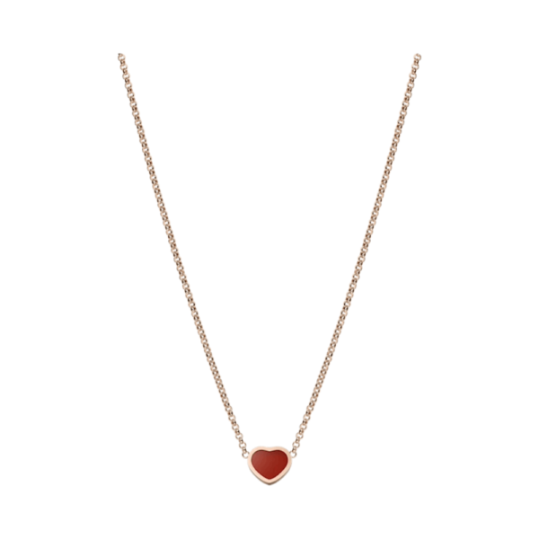 18K ROSE GOLD CARNELIAN NECKLACE