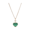 18K ROSE GOLD MALACHITE AND DIAMOND NECKLACE