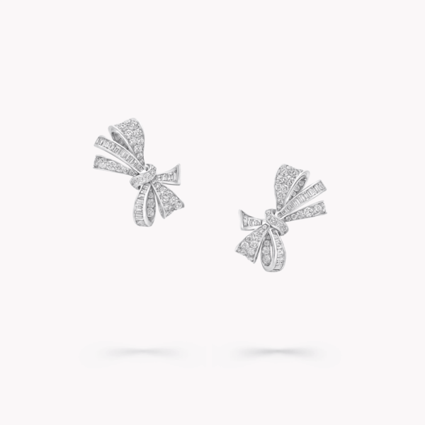 18K WHITE GOLD DIAMOND EARRING