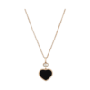 18K ROSE GOLD ONYX AND DIAMOND NECKLACE