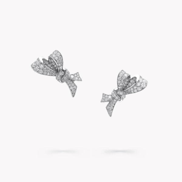 18K WHITE GOLD DIAMOND EARRING