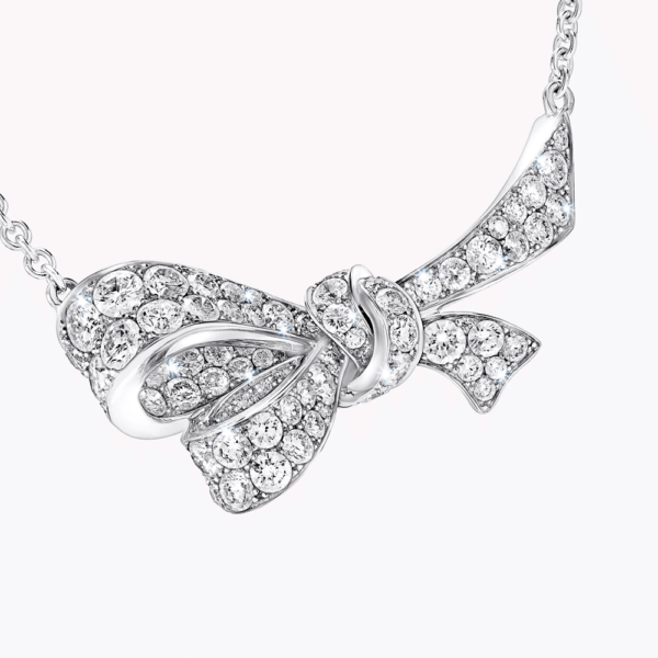 18K WHITE GOLD PAVE DIAMOND NECKLACE