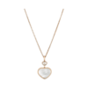 18K ROSE GOLD MOTHER OF PEARL AND DIAMOND NECKLACE