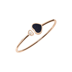 22 18K ROSE GOLD AVENTURINE AND DIAMOND BRACELET