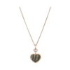 18K ROSE GOLD BLACK TAHITIAN MOTHER OF PEARL AND DIAMOND NECKLACE