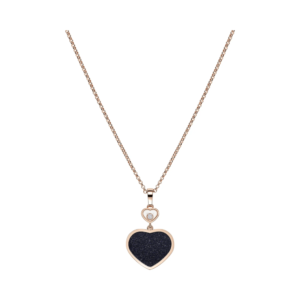 18K ROSE GOLD AVENTURINE AND DIAMOND NECKLACE