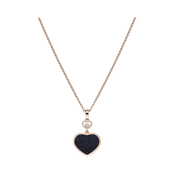 18K ROSE GOLD AVENTURINE AND DIAMOND NECKLACE