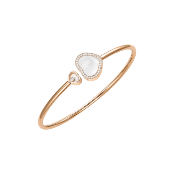 18K ROSE GOLD MOTHER OF PEARL AND DIAMOND BRACELET
