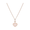 18K ROSE GOLD PINK OPAL AND DIAMOND NECKLACE