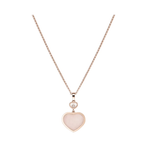 18K ROSE GOLD PINK OPAL AND DIAMOND NECKLACE