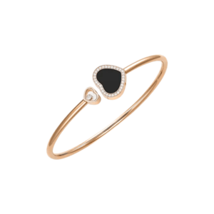 25 18K ROSE GOLD ONYX AND DIAMOND BRACELET