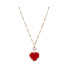 18K ROSE GOLD CARNELIAN AND DIAMOND NECKLACE
