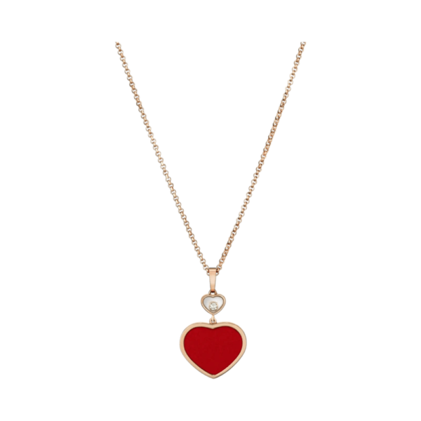 18K ROSE GOLD CARNELIAN AND DIAMOND NECKLACE