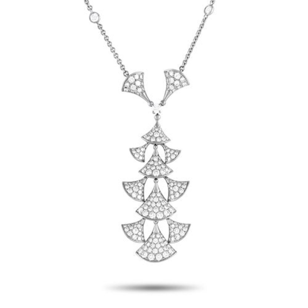 18K WHITE GOLD DIAMOND NECKLACE