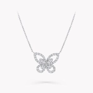 18K WHITE GOLD DIAMOND MEDIUM NECKLACE