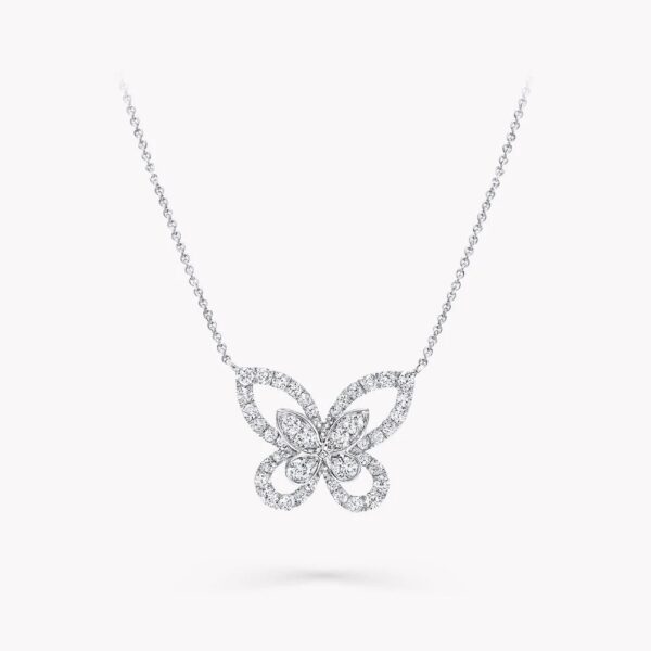18K WHITE GOLD DIAMOND MEDIUM NECKLACE