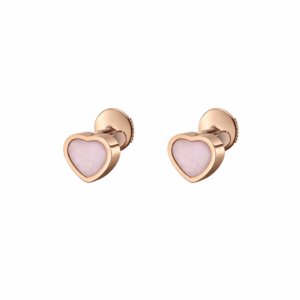 18K ROSE GOLD PINK OPAL EARRING