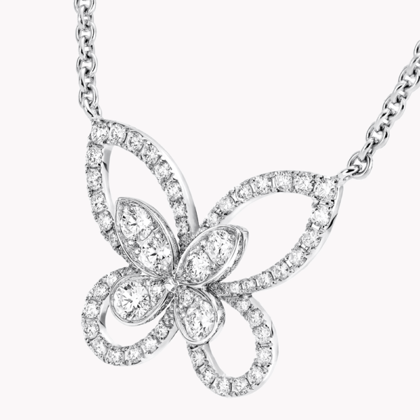 18K WHITE GOLD DIAMOND MEDIUM NECKLACE