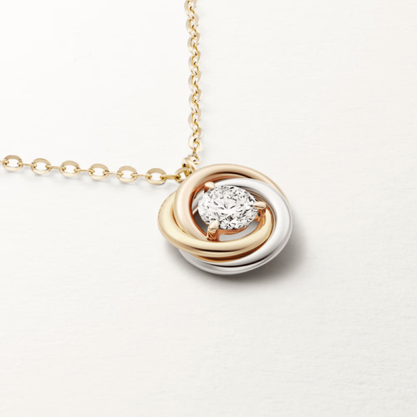 18K ROSE, WHITE AND YELLOW GOLD DIAMOND NECKLACE