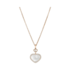 18K ROSE GOLD MOTHER OF PEARL AND DIAMOND NECKLACE