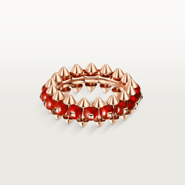 18K ROSE GOLD RED AGATE RING