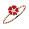 18K ROSE GOLD CARNELIAN AND DIAMOND BANGLE
