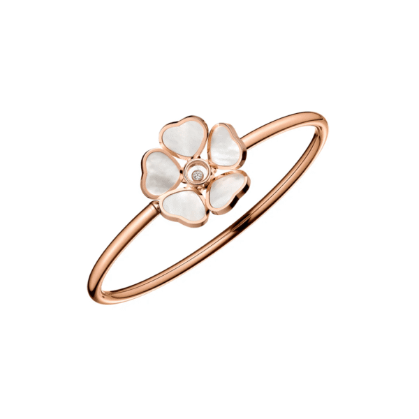 18K ROSE GOLD MOTHER OF PEARL AND DIAMOND BRACELET