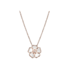 18K ROSE GOLD MOTHER OF PEARL AND DIAMOND NECKLACE