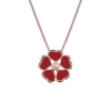 18K ROSE GOLD CARNELIAN AND DIAMOND NECKLACE