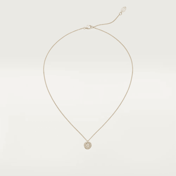 18K ROSE, WHITE AND YELLOW GOLD PAVE DIAMOND NECKLACE