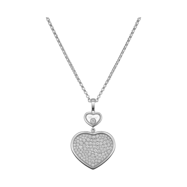 18K WHITE GOLD DIAMOND LARGE NECKLACE